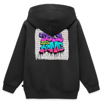 Zombiecore Aesthetic - Kids Premium Organic Zip-up Hoodie - black - Back - AI Model Kid Male (0cm)