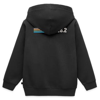 Halbmarathon, Marathon, Läufer - Kinder Premium Organic Zip Hoodie - Schwarz - Hinten - AI Model Kid Male (0cm)