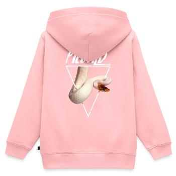 Piebald Ball Python Reptilienpfleger - Kinder Premium Organic Zip Hoodie - Rosa - Hinten - AI Model Kid Female (0cm)