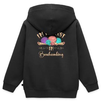 Je ne suis pas perdu, je suis un bécasseau et - Sweat Premium à capuche zippé enfant bio - noir - Dos - AI Model Kid Male (0cm)