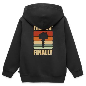 Freakin' Endlich Hauseigentümer Einweihungsparty - Kinder Premium Organic Zip Hoodie - Schwarz - Hinten - AI Model Kid Male (0cm)