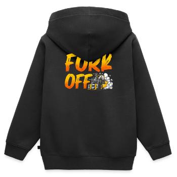 Fork Off Warehouse Worker Storeman - Kids Premium Organic Zip-up Hoodie - black - Back - AI Model Kid Male (0cm)