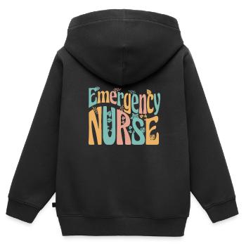 Krankenpflegerin - Emergency Nurse - Kinder Premium Organic Zip Hoodie - Schwarz - Hinten - AI Model Kid Male (0cm)