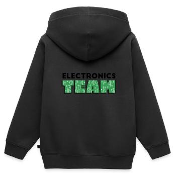 Programmer - electronics TEAM - Kids Premium Organic Zip-up Hoodie - black - Back - AI Model Kid Male (0cm)