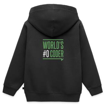 Programmeur - créateurs codeurs monde #0 codeur - Sweat Premium à capuche zippé enfant bio - noir - Dos - AI Model Kid Male (0cm)