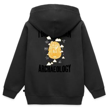 Dig Egyptian Archaeology Archaeologist Expert - Kinder Premium Organic Zip Hoodie - Schwarz - Hinten - AI Model Kid Male (0cm)