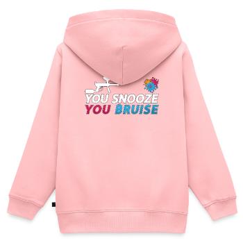 Paintball You Snooze You Splatter Paintball Player - Sweat Premium à capuche zippé enfant bio - rose - Dos - AI Model Kid Female (0cm)