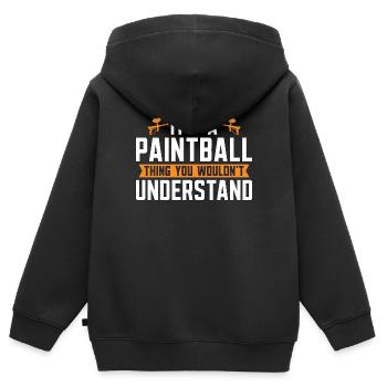Paintball It's A Paintball Thing Paint Gun Player - Kinder Premium Organic Zip Hoodie - Schwarz - Hinten - AI Model Kid Male (0cm)