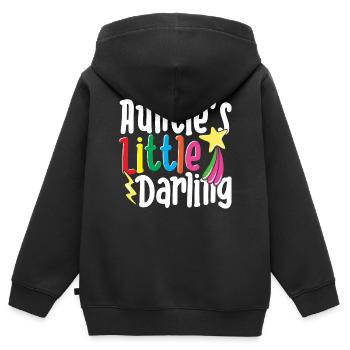 Auntie’s Little Darling Loisirs colorés pour enfants - Sweat Premium à capuche zippé enfant bio - noir - Dos - AI Model Kid Male (0cm)