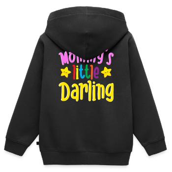 Mommy’s Little Darling Cute Kiddie Stars Enfants - Sweat Premium à capuche zippé enfant bio - noir - Dos - AI Model Kid Male (0cm)