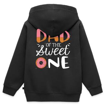 Papa du doux - Sweat Premium à capuche zippé enfant bio - noir - Dos - AI Model Kid Male (0cm)