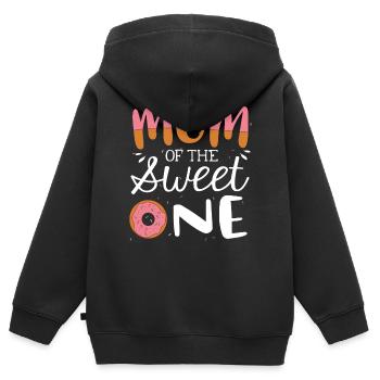 Mama of the sweet - Kids Premium Organic Zip-up Hoodie - black - Back - AI Model Kid Male (0cm)
