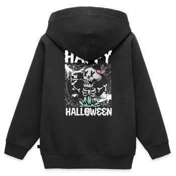 Halloween Costume Pumpkin Attack Nightmare - Kids Premium Organic Zip-up Hoodie - black - Back - AI Model Kid Male (0cm)