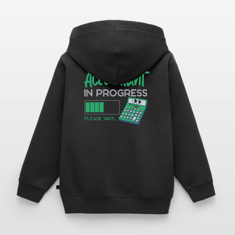 Comptable Comptable Comptable Sweat Premium à capuche zippé enfant bio