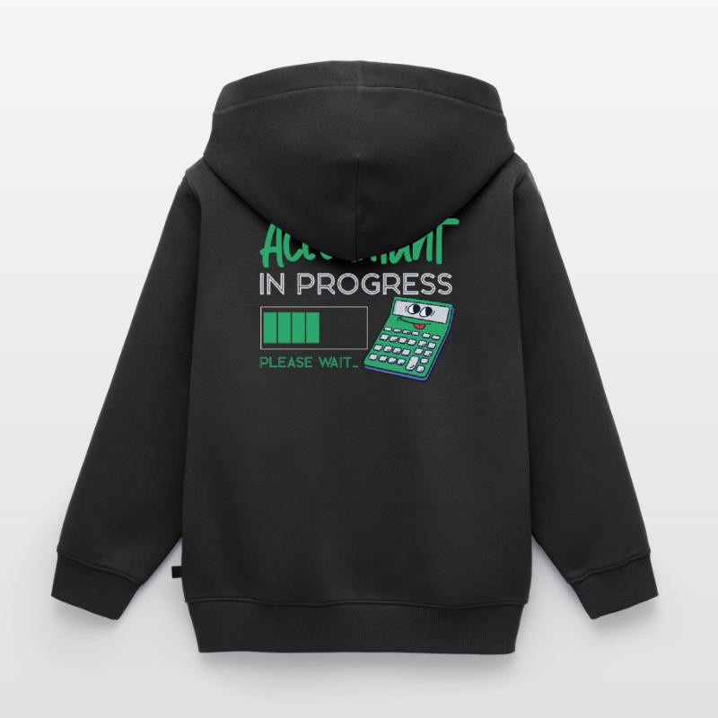 Comptable Comptable Comptable Sweat Premium à capuche zippé enfant bio