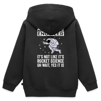 Luft- Und Raumfahrtingenieur, Raketenwissenschaft - Kinder Premium Organic Zip Hoodie - Schwarz - Hinten - AI Model Kid Male (0cm)