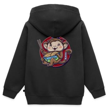 Monkey Gorilla Primate Monkey Primate Animal Lacquer Monkey - Kids Premium Organic Zip-up Hoodie - black - Back - AI Model Kid Male (0cm)