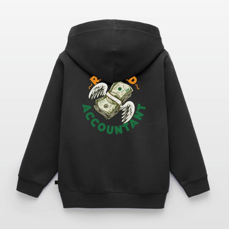 Comptable Comptable Comptable Sweat Premium à capuche zippé enfant bio