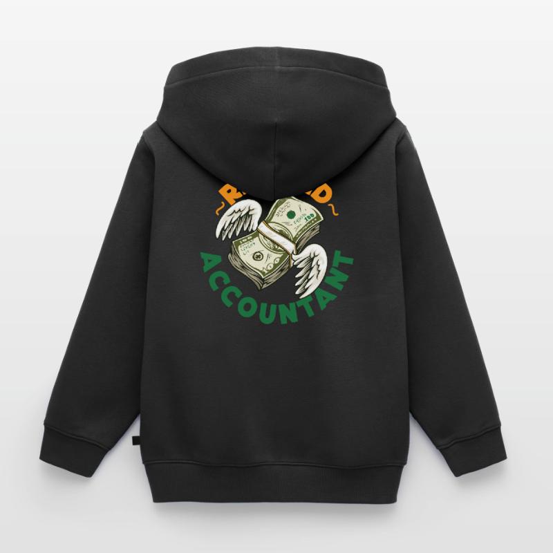 Comptable Comptable Comptable Sweat Premium à capuche zippé enfant bio