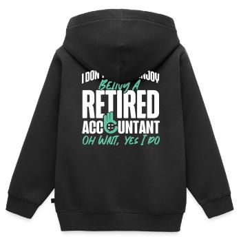 Comptable Comptable Comptable - Sweat Premium à capuche zippé enfant bio - noir - Dos - AI Model Kid Male (0cm)