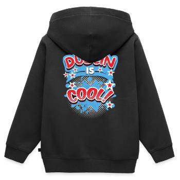 Dublin Dublin-Irlande Irlande, en disant, Dublin-Design - Sweat Premium à capuche zippé enfant bio - noir - Dos - AI Model Kid Male (0cm)