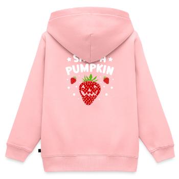 Speichern Sie Eine Kürbis-erdbeere, Die - Kinder Premium Organic Zip Hoodie - Rosa - Hinten - AI Model Kid Female (0cm)