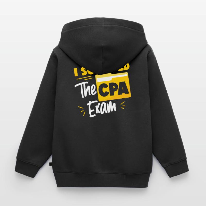 Comptable Comptable Comptable Sweat Premium à capuche zippé enfant bio