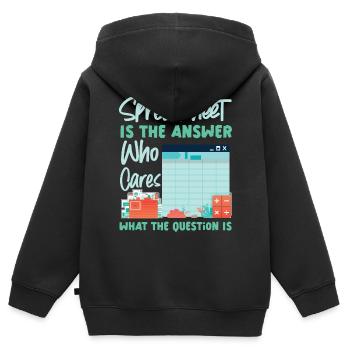 Comptable Comptable Comptable - Sweat Premium à capuche zippé enfant bio - noir - Dos - AI Model Kid Male (0cm)