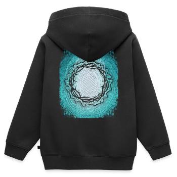 Dornenkrone, Jesus Christus, Christliche Kunst - Kinder Premium Organic Zip Hoodie - Schwarz - Hinten - AI Model Kid Male (0cm)