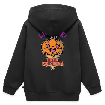Eiscreme logo Sommer Softeis Geschenkidee - Kinder Premium Organic Zip Hoodie - Schwarz - Hinten - AI Model Kid Male (0cm)