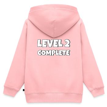 Level 2 Complete Birthday Gift 2 Years - Kids Premium Organic Zip-up Hoodie - rose - Back - AI Model Kid Female (0cm)