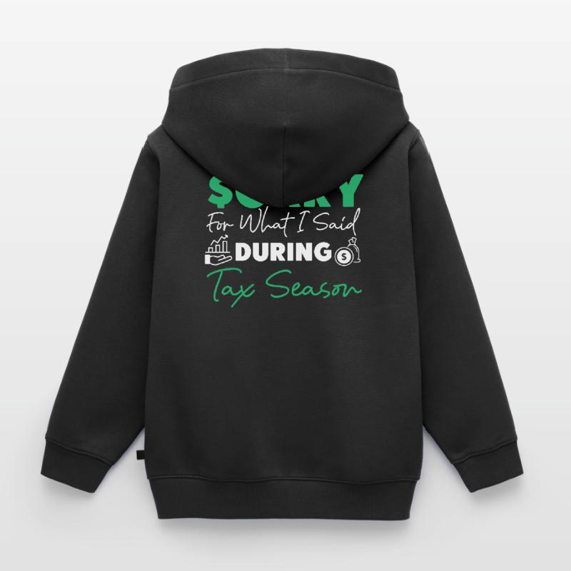 Comptable Comptable Comptable Sweat Premium à capuche zippé enfant bio
