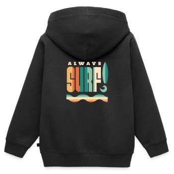 Surfen - always surf! - Kinder Premium Organic Zip Hoodie - Schwarz - Hinten - AI Model Kid Male (0cm)