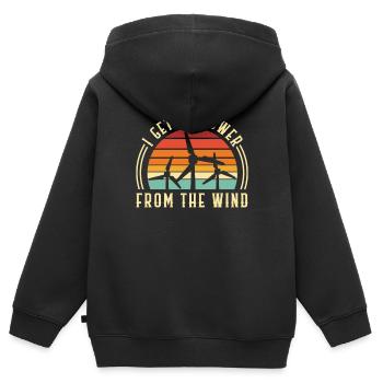 Ich Bekomme Meinen Strom Aus Erneuerbarer - Kinder Premium Organic Zip Hoodie - Schwarz - Hinten - AI Model Kid Male (0cm)