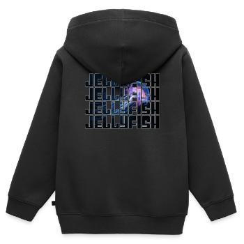 Méduse - Sweat Premium à capuche zippé enfant bio - noir - Dos - AI Model Kid Male (0cm)