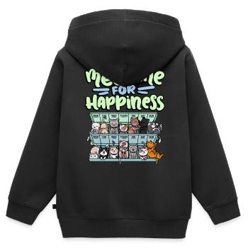 Meine Glückliche Medizin Jeden Tag Pille - Kinder Premium Organic Zip Hoodie - Schwarz - Hinten - AI Model Kid Male (0cm)