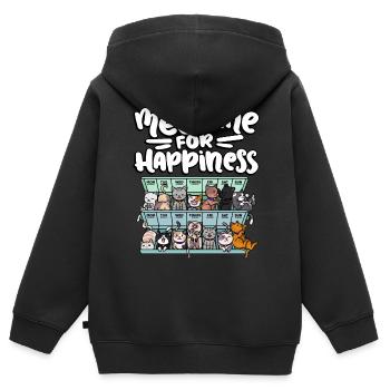Meine Glückliche Medizin Jeden Tag Pille - Kinder Premium Organic Zip Hoodie - Schwarz - Hinten - AI Model Kid Male (0cm)