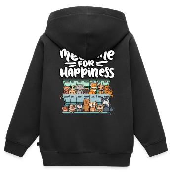Meine Glückliche Medizin Jeden Tag Pille - Kinder Premium Organic Zip Hoodie - Schwarz - Hinten - AI Model Kid Male (0cm)