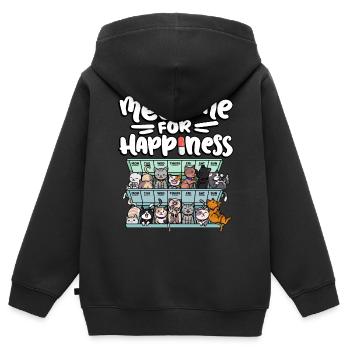 Ma pilule Happy Medicine Every Day - Sweat Premium à capuche zippé enfant bio - noir - Dos - AI Model Kid Male (0cm)