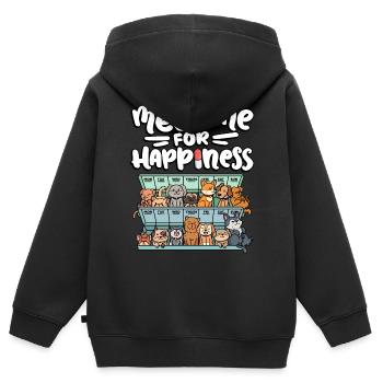 Meine Glückliche Medizin Jeden Tag Pille - Kinder Premium Organic Zip Hoodie - Schwarz - Hinten - AI Model Kid Male (0cm)