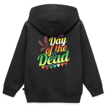 Colorful Logo For Day Of The Dead - Kinder Premium Organic Zip Hoodie - Schwarz - Hinten - AI Model Kid Male (0cm)