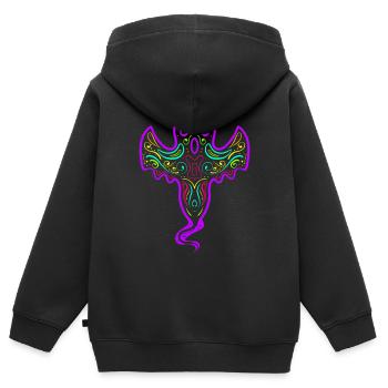 Spooky Ornament Ghost Spirit Day Of The Dead - Kinder Premium Organic Zip Hoodie - Schwarz - Hinten - AI Model Kid Male (0cm)