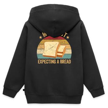 Drôle de boulanger - Sweat Premium à capuche zippé enfant bio - noir - Dos - AI Model Kid Male (0cm)