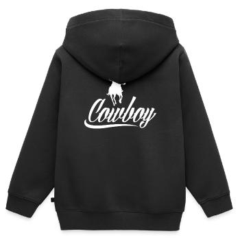 Cowboy Horse Riding Western Western Lasso Sport - Kids Premium Organic Zip-up Hoodie - black - Back - AI Model Kid Male (0cm)