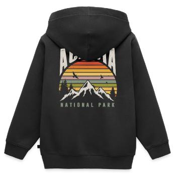 Acadia-Nationalpark - Kinder Premium Organic Zip Hoodie - Schwarz - Hinten - AI Model Kid Male (0cm)