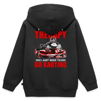 Go-Kart Therapy Race Go-Kart Race Track Rennfa - Kids Premium Organic Zip-up Hoodie - black - Back - AI Model Kid Male (0cm)