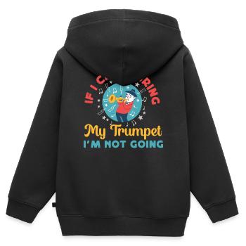 Trompettiste Si je ne peux pas apporter mon - Sweat Premium à capuche zippé enfant bio - noir - Dos - AI Model Kid Male (0cm)