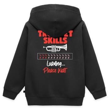 Trumpet Player Trumpet Skills - Kinder Premium Organic Zip Hoodie - Schwarz - Hinten - AI Model Kid Male (0cm)