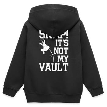 Lustiger Stabhochsprung Stabhochsprung - Kinder Premium Organic Zip Hoodie - Schwarz - Hinten - AI Model Kid Male (0cm)