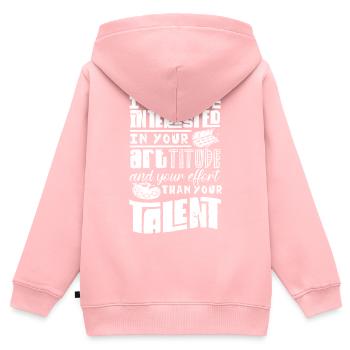 Kunstlehrer, Interessiert An Artitude Anstrengung - Kinder Premium Organic Zip Hoodie - Rosa - Hinten - AI Model Kid Female (0cm)